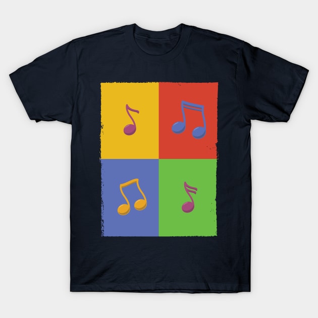 Musical Note Pop Art T-Shirt by MetaBrush